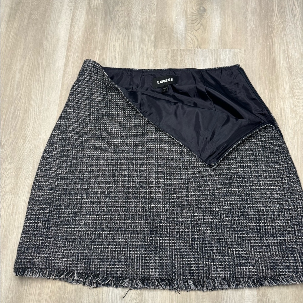 Express Black Tweed Skirt